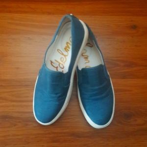 NWOT Sam Edelman blue slip on shoes
